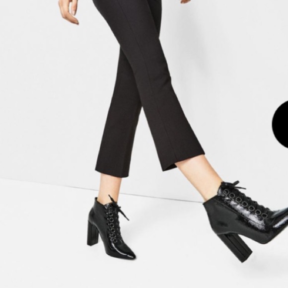 Zara Lace Up Patent Booties - Size 5 - Picture 10 of 10